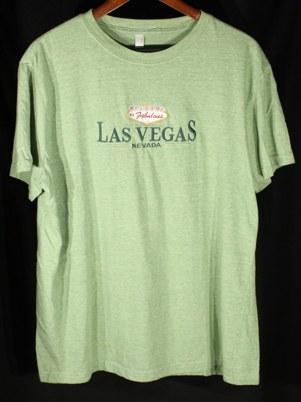 Teemax Embroidered Las Vegas Green T-Shirt - Size XL